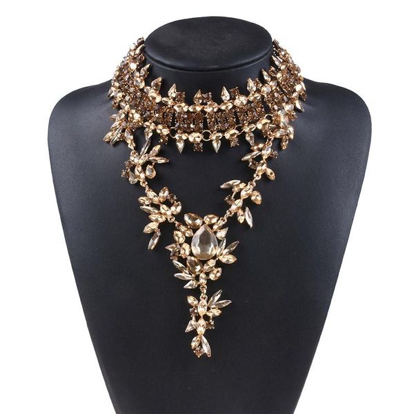 fashion crystal bib necklaces charm collar pendant choker maxi necklace for women statement chunky jewelry chokers, Golden;silver
fashion crystal bib necklaces charm collar pendant choker maxi necklace for women statement chunky jewelry chokers, Golden;silver