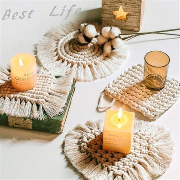 mats & pads northern europe round cup pad macrame bohemia tablecloth table mat handmade cotton braid non-slip insulation for kitchen
mats & pads northern europe round cup pad macrame bohemia tablecloth table mat handmade cotton braid non-slip insulation for kitchen
