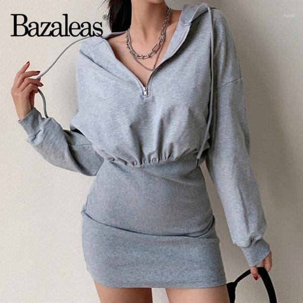 bazaleas fashion grey front zipper vestido vintage slim dress with hat cool long sleeve sweatshirt women dresses casual, Black;gray
bazaleas fashion grey front zipper vestido vintage slim dress with hat cool long sleeve sweatshirt women dresses casual, Black;gray