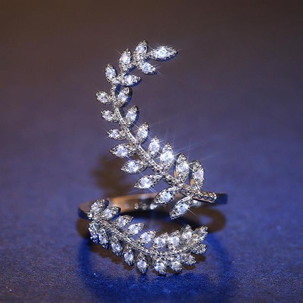 wedding rings charm female crystal stone adjustable ring classic silver color open for women white leaf zircon engagement, Slivery;golden
wedding rings charm female crystal stone adjustable ring classic silver color open for women white leaf zircon engagement, Slivery;golden