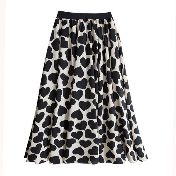 summer lovely hearts dotted a- line long skirts elegant black/white dots print big flared pleated mid-calf
summer lovely hearts dotted a- line long skirts elegant black/white dots print big flared pleated mid-calf