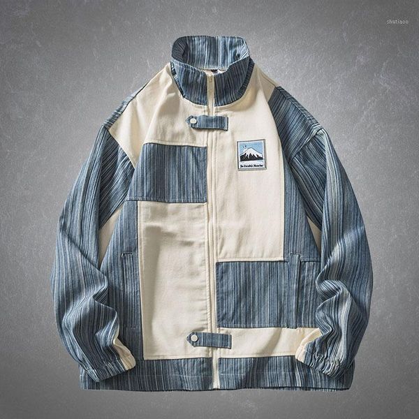 men's jackets vintage streetwear patchwork color block cargo jacket men hip hop harajuku cotton loose college style outwear 2021 autumn, Black;brown
men's jackets vintage streetwear patchwork color block cargo jacket men hip hop harajuku cotton loose college style outwear 2021 autumn, Black;brown