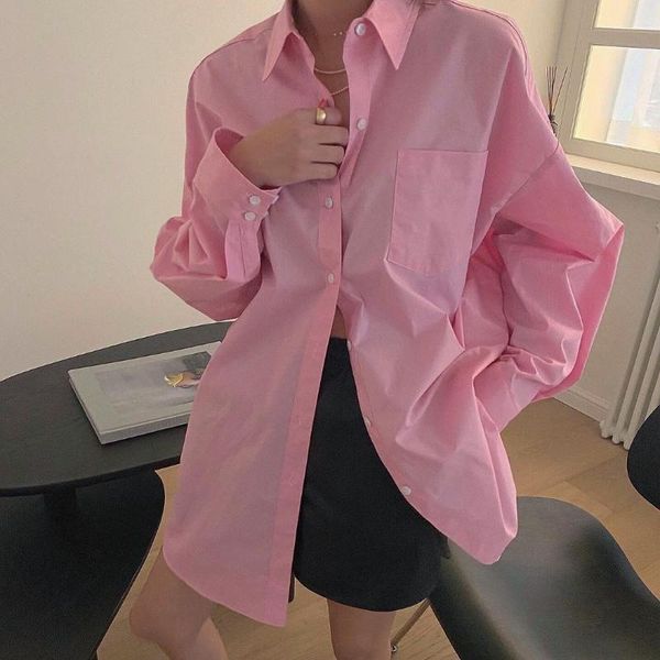 women's blouses & shirts chic autumn turn-down collar single-breasted women blouse fashion loose lantern sleeve female long pink stree, White
women's blouses & shirts chic autumn turn-down collar single-breasted women blouse fashion loose lantern sleeve female long pink stree, White