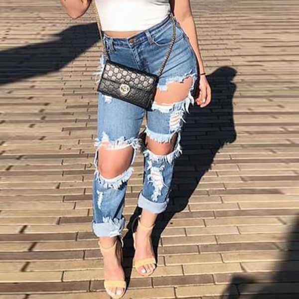 korean fashion waist high hole ripped white jeans hollow out harajuku hip hop pants, Blue
korean fashion waist high hole ripped white jeans hollow out harajuku hip hop pants, Blue
