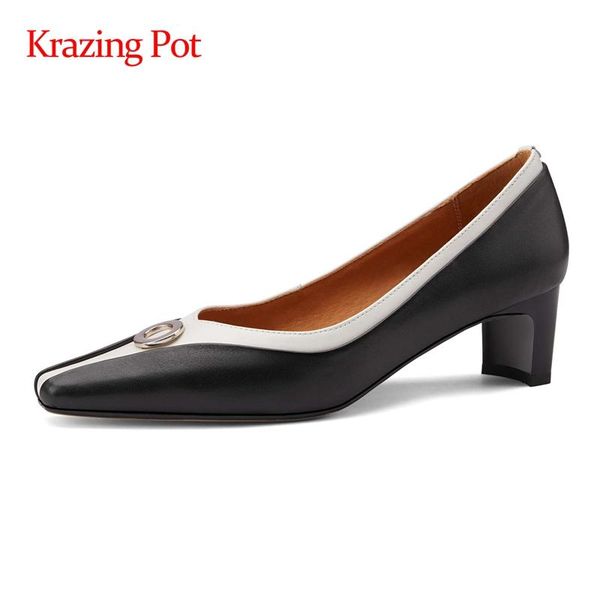dress shoes krazing pot korean girls real leather metal decorations small square toe high strange heel slip on beauty lady women pumps l91, Black
dress shoes krazing pot korean girls real leather metal decorations small square toe high strange heel slip on beauty lady women pumps l91, Black