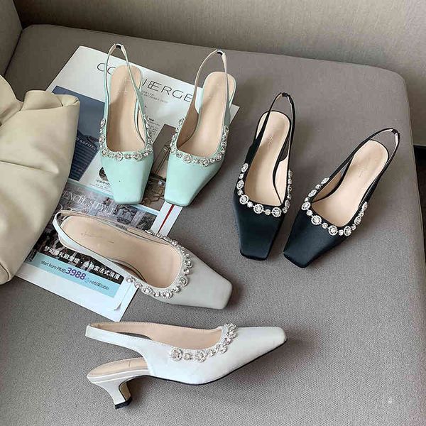 slippers square tow women sandals slides party pumps thick mid heels crystal slingback dress shoes size 35-39 276m, Black
slippers square tow women sandals slides party pumps thick mid heels crystal slingback dress shoes size 35-39 276m, Black