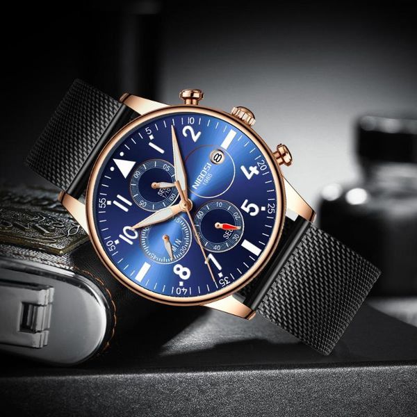 men watches brand 2021 mesh belt chronograph waterproof sport automatic date quartz watch relogio masculino wristwatches, Slivery;brown
men watches brand 2021 mesh belt chronograph waterproof sport automatic date quartz watch relogio masculino wristwatches, Slivery;brown
