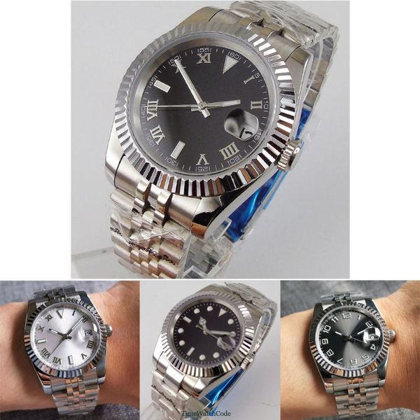 wristwatches 36mm automatic men's watch genuine miyota 8215 movement sapphire crystal jubilee/oyster strap coin bezel rotating crown, Slivery;brown
wristwatches 36mm automatic men's watch genuine miyota 8215 movement sapphire crystal jubilee/oyster strap coin bezel rotating crown, Slivery;brown