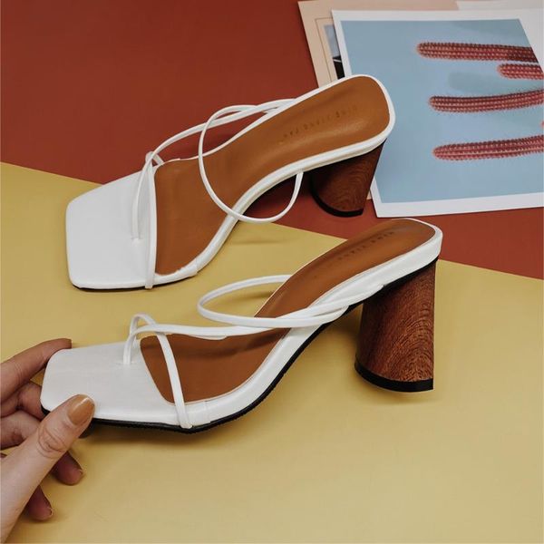 wood heel slipper women's sandals vintage square toe narrow band high women summer shoes swc0713 comemore2021, Black
wood heel slipper women's sandals vintage square toe narrow band high women summer shoes swc0713 comemore2021, Black