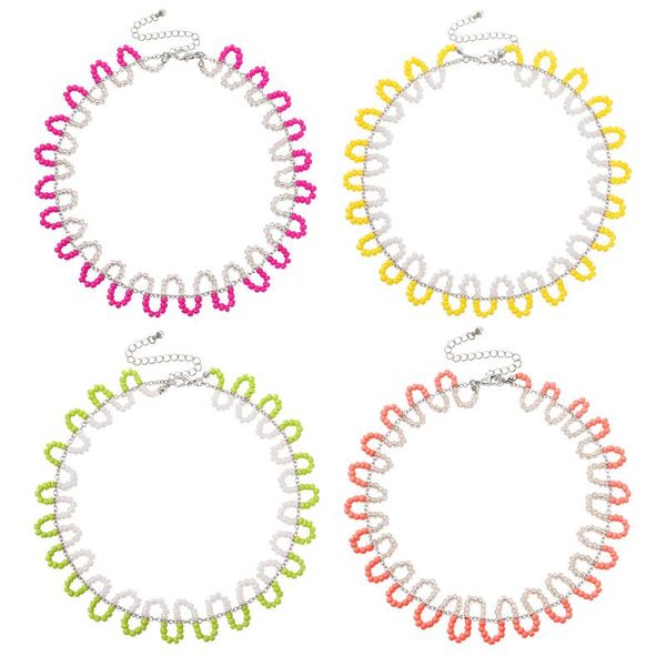 chokers rice beads curved necklaces for women colorful short beaded female 2021 fashion jewelry silver color, Golden;silver
chokers rice beads curved necklaces for women colorful short beaded female 2021 fashion jewelry silver color, Golden;silver