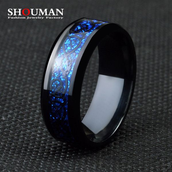 shouman stainless steel black blue dragon rings for men women wedding band custom engrave name charm male gift, Golden;silver
shouman stainless steel black blue dragon rings for men women wedding band custom engrave name charm male gift, Golden;silver