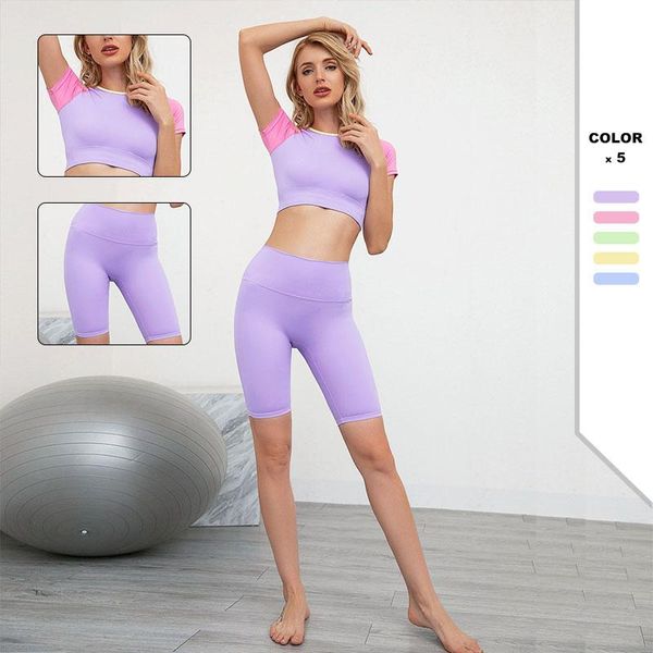women yoga short sleeve set seamless sport suit fitness crop high waist leggings sports workout outfit
women yoga short sleeve set seamless sport suit fitness crop high waist leggings sports workout outfit
