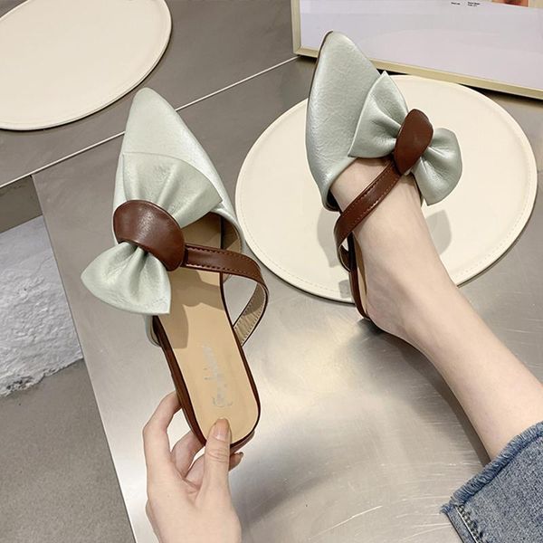 slippers women fashion slip on slides pointed toe butterfly-knot sandals female outdoor flat flip flops women's slipper, Black
slippers women fashion slip on slides pointed toe butterfly-knot sandals female outdoor flat flip flops women's slipper, Black