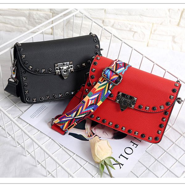new fashion shoulder bags retro rivets pu leather colorful stripes strap handbags messenger bag small clutch crossbody purse bolsas rivet
new fashion shoulder bags retro rivets pu leather colorful stripes strap handbags messenger bag small clutch crossbody purse bolsas rivet