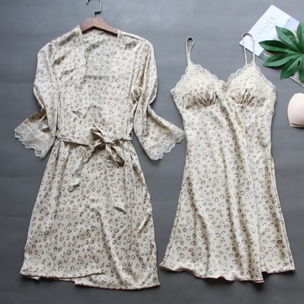 summer print bathrobe nightgown sleep suit womens 2pcs sleepwear nighty robe gown sets satin lace home kimono nightdress women's ocxs, Black;red
summer print bathrobe nightgown sleep suit womens 2pcs sleepwear nighty robe gown sets satin lace home kimono nightdress women's ocxs, Black;red