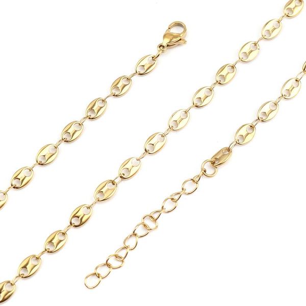 chains fashion coffee bean link chain necklaces stainless steel hip hop pig nose bracelets punk necklace men women jewelry, Silver
chains fashion coffee bean link chain necklaces stainless steel hip hop pig nose bracelets punk necklace men women jewelry, Silver