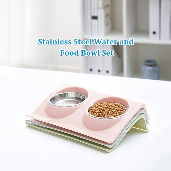 dog bowls & feeders double stainless steel pet with no-spill bottom water feeder raised for cats medium and small dogs
dog bowls & feeders double stainless steel pet with no-spill bottom water feeder raised for cats medium and small dogs