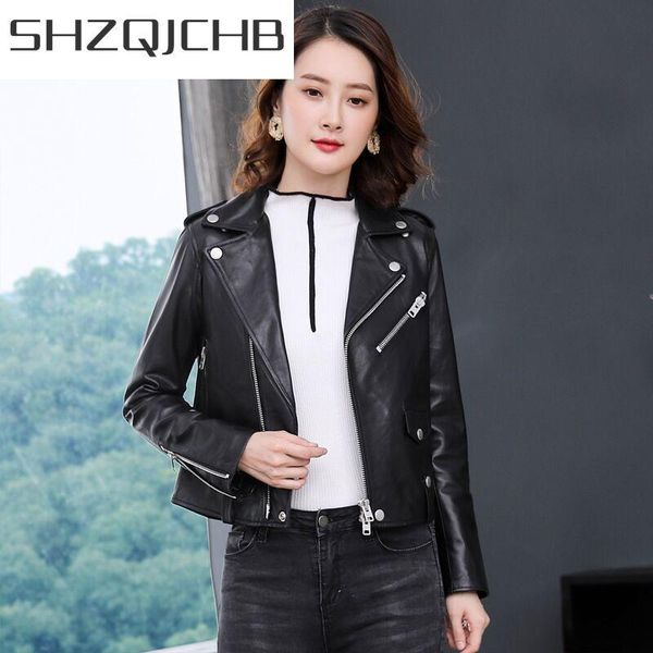 women's leather & faux shzq fashion real sheepskin coat women winter clothes 2021 korean streetwear moto genuine jacket female chaqueta, Black
women's leather & faux shzq fashion real sheepskin coat women winter clothes 2021 korean streetwear moto genuine jacket female chaqueta, Black