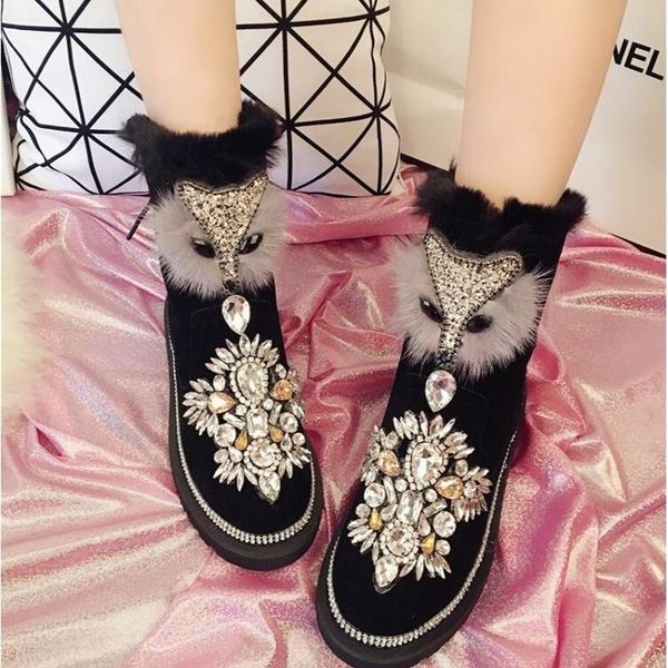 boots autumn and winter hand-studded matte in the long tube over knee high plus velvet snow women's hair, Black
boots autumn and winter hand-studded matte in the long tube over knee high plus velvet snow women's hair, Black