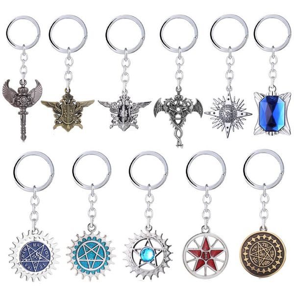 keychains anime black butler blue crystal metal pendant keyring key holder pentagram chains chaveiro jewelry mens gift, Silver
keychains anime black butler blue crystal metal pendant keyring key holder pentagram chains chaveiro jewelry mens gift, Silver