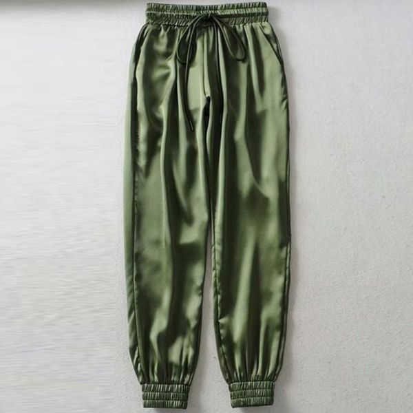 women satin harem pant cool streetwear dance trouser casual sports wear solid color elastic waist long jogging pants youth lady women's, Black;white
women satin harem pant cool streetwear dance trouser casual sports wear solid color elastic waist long jogging pants youth lady women's, Black;white