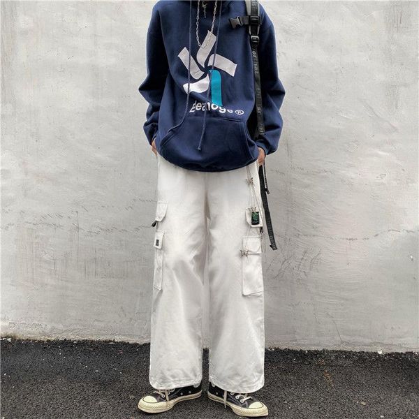 autumn man's ins trendy high street pocket locomotive straight trousers overalls butterfly chain loose casual pants m-xl men's, Black
autumn man's ins trendy high street pocket locomotive straight trousers overalls butterfly chain loose casual pants m-xl men's, Black