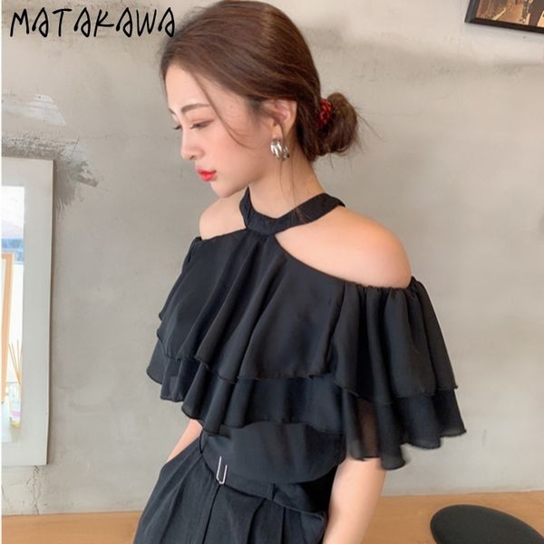 matakawa double layer ruffled loose shirt and blouse korea strapless blusas summer flying sleeve shirts women 210513, White
matakawa double layer ruffled loose shirt and blouse korea strapless blusas summer flying sleeve shirts women 210513, White