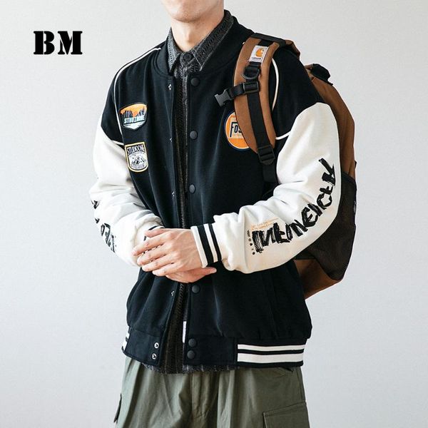 hip hop fashion patchwork baseball uniform 2021 spring streetwear korean label jacket men clothing harajuku men's jackets, Black;brown
hip hop fashion patchwork baseball uniform 2021 spring streetwear korean label jacket men clothing harajuku men's jackets, Black;brown