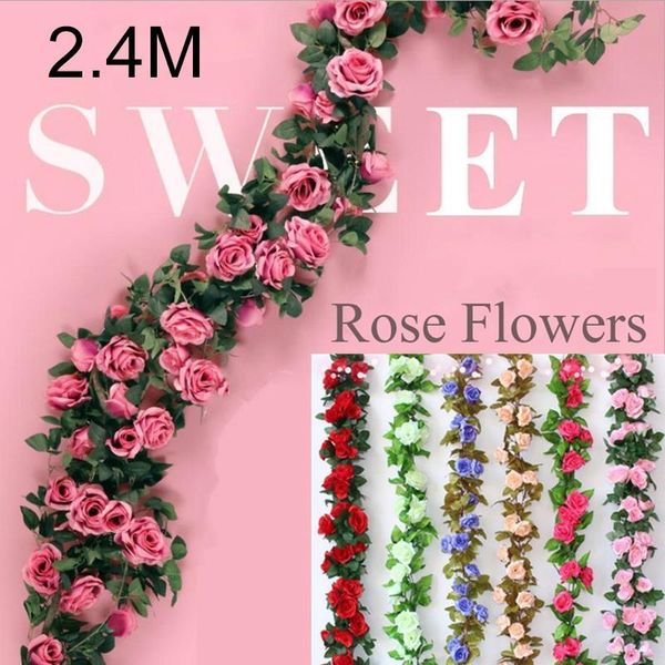decorative flowers & wreaths 2.4m rose flower string simulation vines beautiful emulation ornament po props handmade party supplies
decorative flowers & wreaths 2.4m rose flower string simulation vines beautiful emulation ornament po props handmade party supplies
