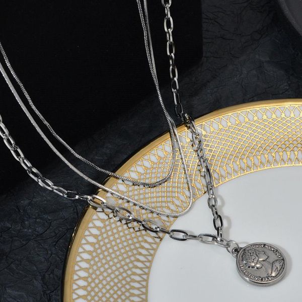 fashion necklace female pendant temperament simple cold wind sweater chain necklaces, Silver
fashion necklace female pendant temperament simple cold wind sweater chain necklaces, Silver