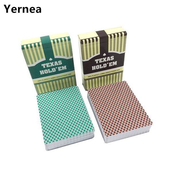 yernea 2sets/lot baccarat texas holdem plastic playing cards frosting poker cards green and brown board games 2.48*3.46 inch, Black
yernea 2sets/lot baccarat texas holdem plastic playing cards frosting poker cards green and brown board games 2.48*3.46 inch, Black