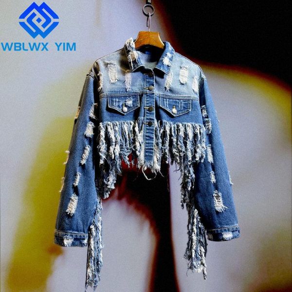 women's jackets jeans jacket women fashion tassel hole denim lapel loose long sleeve short female casual coat, Black;brown
women's jackets jeans jacket women fashion tassel hole denim lapel loose long sleeve short female casual coat, Black;brown