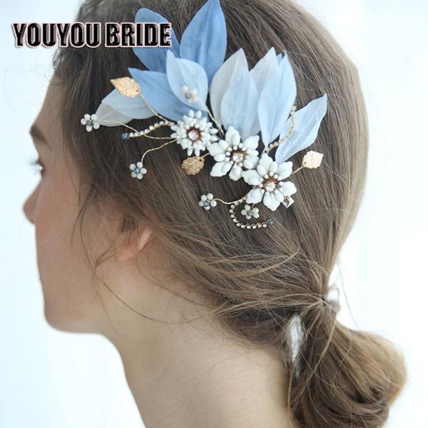 hair clips & barrettes youyou bride crystal clip white flower blue leaves tiara pearls bridal jewelry wedding accessorye purely handmade, Golden;silver
hair clips & barrettes youyou bride crystal clip white flower blue leaves tiara pearls bridal jewelry wedding accessorye purely handmade, Golden;silver