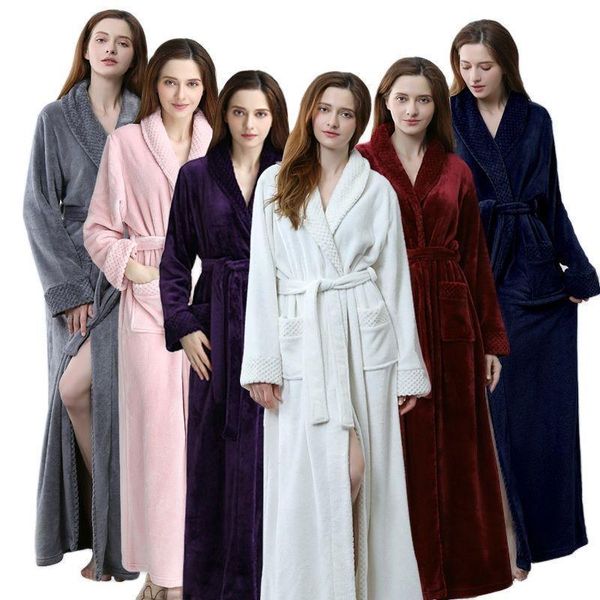 women nightgowns sleepwear robes letter bathrobe autumn and winter pajamas thickened lengthened flannel ladies femme woman, Black;red
women nightgowns sleepwear robes letter bathrobe autumn and winter pajamas thickened lengthened flannel ladies femme woman, Black;red