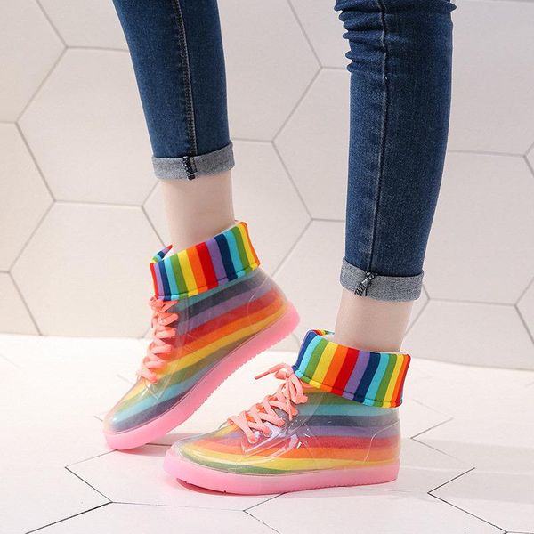 boots 2021 women rainboots with cotton covers lace-up winter rain shoes woman clear pvc ankle anti-slip botas mujer sh09072, Black
boots 2021 women rainboots with cotton covers lace-up winter rain shoes woman clear pvc ankle anti-slip botas mujer sh09072, Black