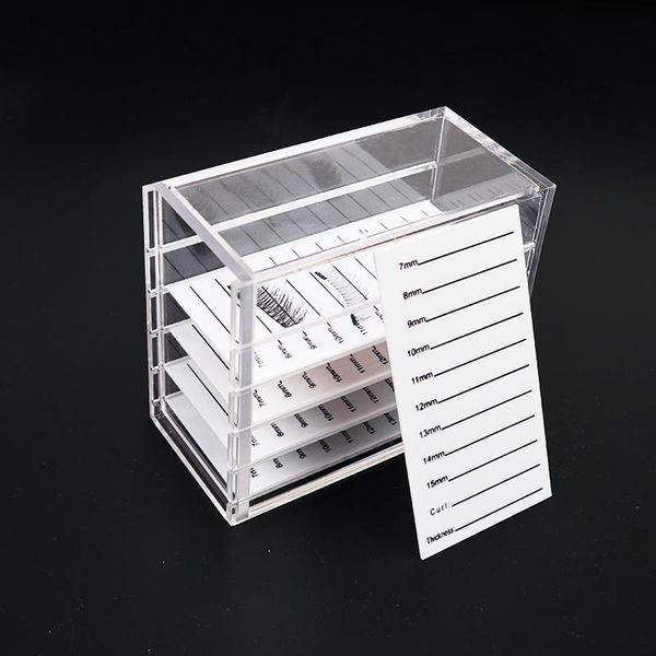 

false eyelashes clear 5 layers eyelash storage box makeup organizer glue pallet holders grafting extension to