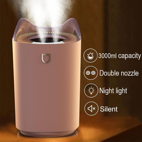 humidifiers home air humidifier 3l double nozzle cool mist aroma diffuser with coloful led light heavy fog ultrasonic humidificador
humidifiers home air humidifier 3l double nozzle cool mist aroma diffuser with coloful led light heavy fog ultrasonic humidificador