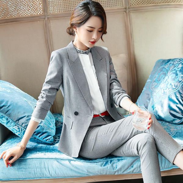women's suits & blazers women female stripe dress lapel business office tuxedos jacket+pants 2 pieces suit wear grey checked 1 buttons, White;black
women's suits & blazers women female stripe dress lapel business office tuxedos jacket+pants 2 pieces suit wear grey checked 1 buttons, White;black