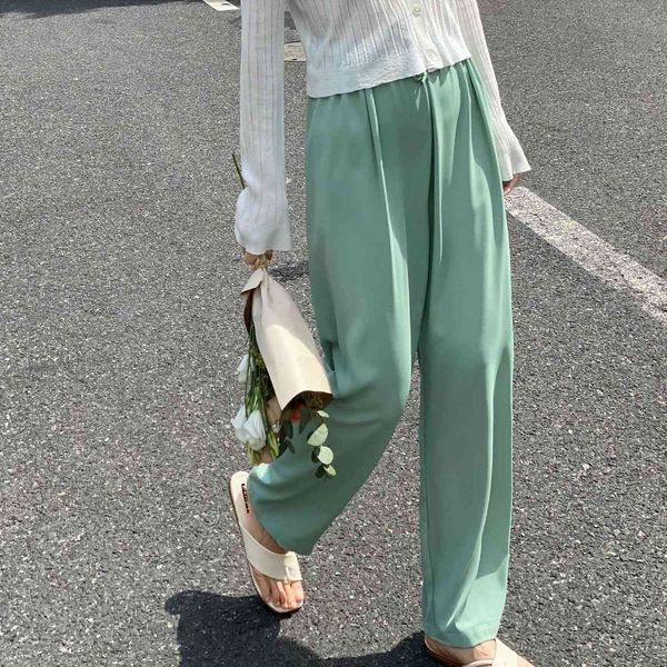 women's pants & capris female hxjp 2021 korean tube straight feeling fae loose casual, Black;white
women's pants & capris female hxjp 2021 korean tube straight feeling fae loose casual, Black;white