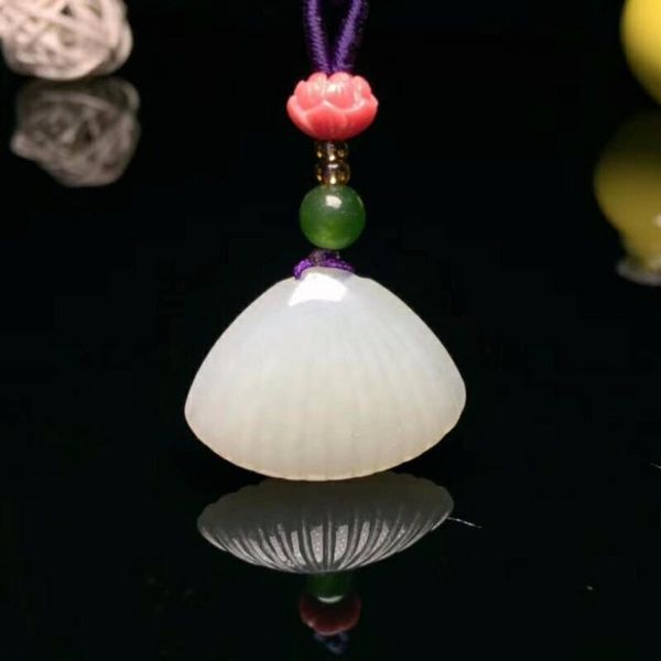lockets h42#hetian jade small shell pendant, Silver
lockets h42#hetian jade small shell pendant, Silver