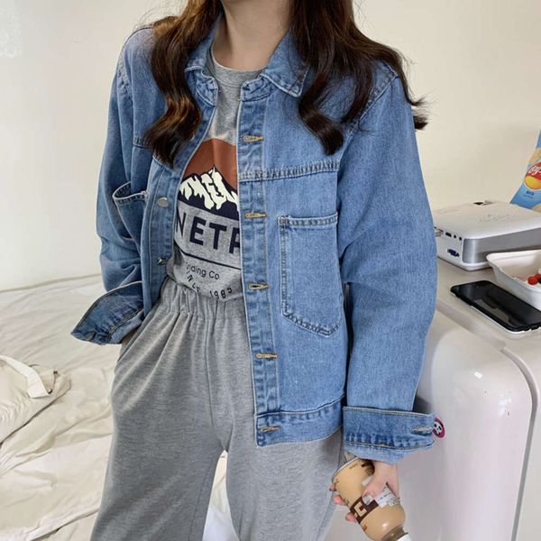 women's jackets coats denim coat loose korean 2021 net red tide ins short spring and autumn big size bxjo, Black;brown
women's jackets coats denim coat loose korean 2021 net red tide ins short spring and autumn big size bxjo, Black;brown