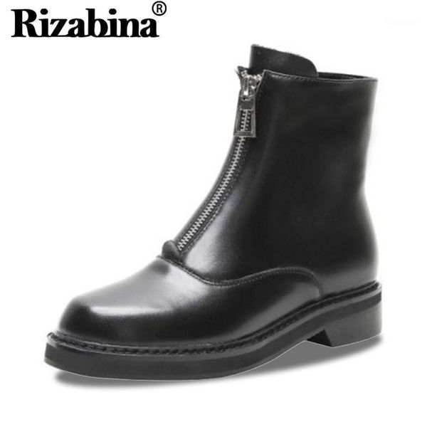 boots rizabina woman 2021 front zipper fashion round toe real leather ankle motorcycle flats shoes women size 33-421, Black
boots rizabina woman 2021 front zipper fashion round toe real leather ankle motorcycle flats shoes women size 33-421, Black