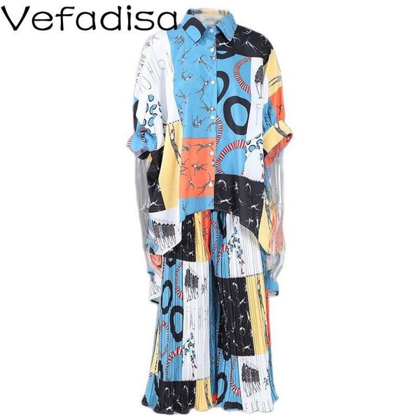 women's two piece pants vefadisa 2021spring and autumn women clothing blue white printing suit loose casual thin shirt wide-leg pant030
women's two piece pants vefadisa 2021spring and autumn women clothing blue white printing suit loose casual thin shirt wide-leg pant030