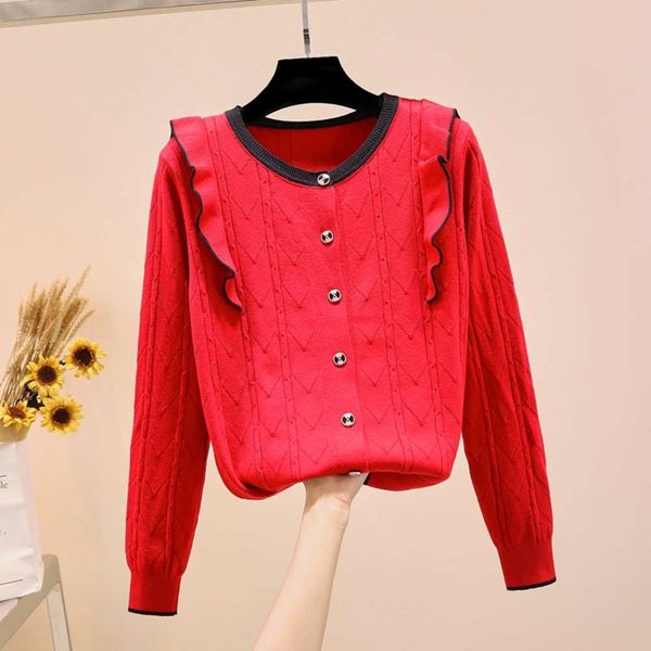 women's sweaters sweatersruffle purple cardigan coat women's t-shirt short round neck long sleeve color matching twist sweater bye, White;black
women's sweaters sweatersruffle purple cardigan coat women's t-shirt short round neck long sleeve color matching twist sweater bye, White;black