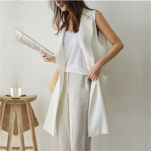 m-2xl single-breasted loose simple vest jacket white autumn spring sleeveless suit waistcoat linen long coat female qen009 210909, Black;white
m-2xl single-breasted loose simple vest jacket white autumn spring sleeveless suit waistcoat linen long coat female qen009 210909, Black;white