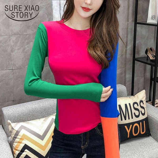 fall winter contrast color bottom shirt o-neck spliced blouses women cotton streetwear plus size 6244 50 210417, White
fall winter contrast color bottom shirt o-neck spliced blouses women cotton streetwear plus size 6244 50 210417, White