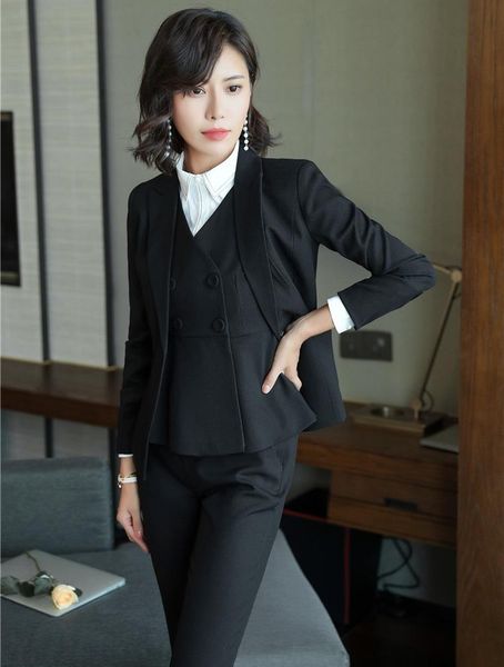 uniform designs formal 4 piece pantsuits with jackets and pants vest coat & waistcoat blouses for women business sets women's two, White
uniform designs formal 4 piece pantsuits with jackets and pants vest coat & waistcoat blouses for women business sets women's two, White