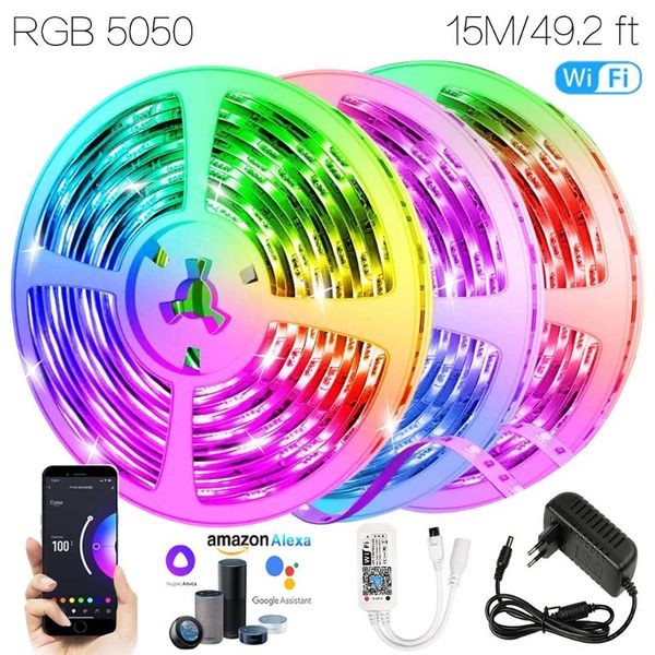 49.2 ft (15m) wifi smart iuces rgb led strip waterproof lamp alexa control music synchronization for home ceiling birthday strips
49.2 ft (15m) wifi smart iuces rgb led strip waterproof lamp alexa control music synchronization for home ceiling birthday strips