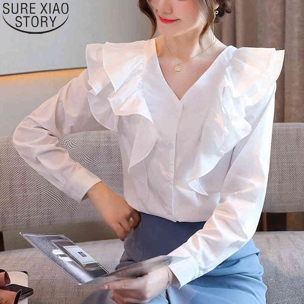 white chiffon blouse women shirt cardigan fashion v-neck all-match long sleeve ruffles elegant solid clothes blusas 11129 210417
white chiffon blouse women shirt cardigan fashion v-neck all-match long sleeve ruffles elegant solid clothes blusas 11129 210417