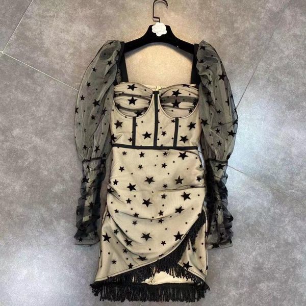 spring arrivals long puff sleeve square collar tassels high waist short mini dress women ml167 casual dresses, Black;gray
spring arrivals long puff sleeve square collar tassels high waist short mini dress women ml167 casual dresses, Black;gray